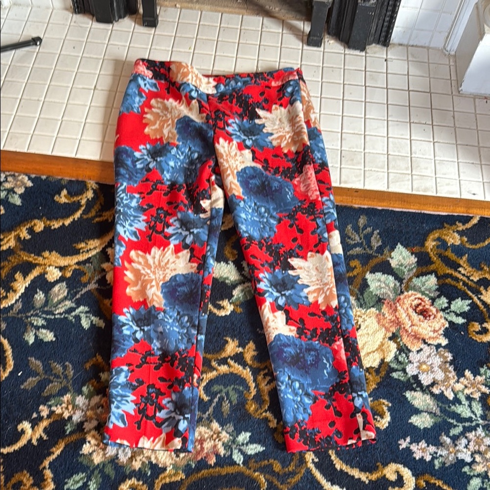 Talbots Chatham Floral Ankle‎ pants.  NWOT. Retail 129